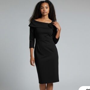 White House Black Market Black Long Sleeve Dress